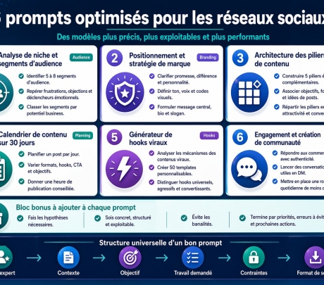 Les 6 prompts ChatGPT indispensables pour les réseaux sociaux